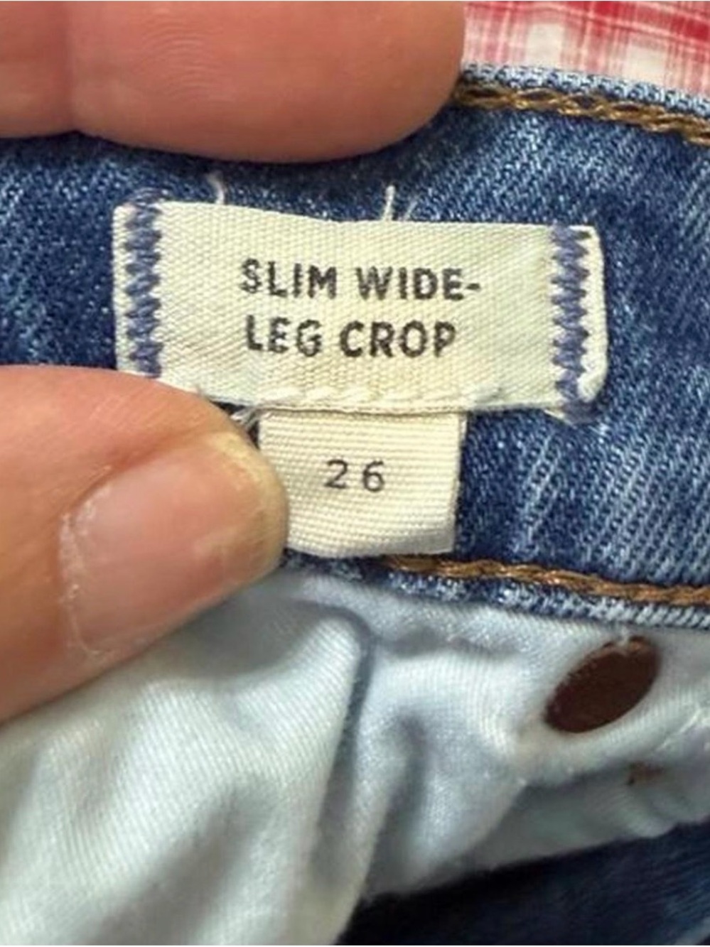 Madewell Slim Wide-Leg Crop Jeans Size 26 - Picture 6 of 6